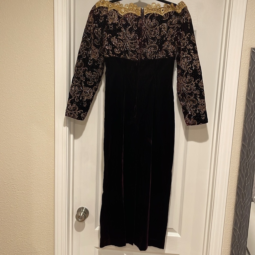 Vintage 80's Scott McClintock Off-The-Shoulder Dress Size 10 - Picture 5 of 15